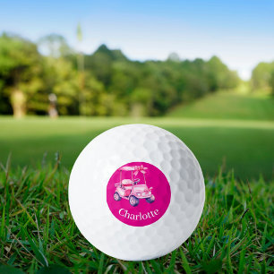 Pelotas De Golf Nombre del carrito rosa caliente