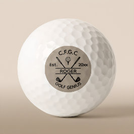 Pelotas De Golf Nombre del Club de la Cruz Taupe de Firma