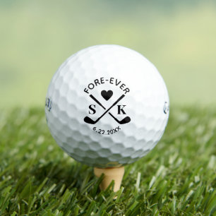 Pelotas De Golf Nombre del favorito de la boda de la plantilla par