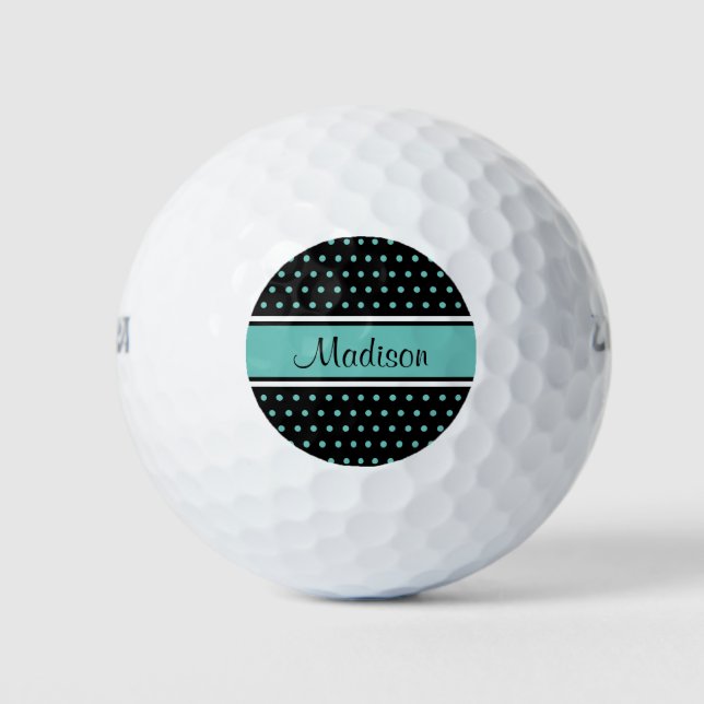 Pelotas De Golf Nombre del guión de la banda de puntos de polka Ve (Anverso)