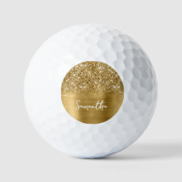 Pelotas De Golf Nombre del guión del dorado Purpurinoso