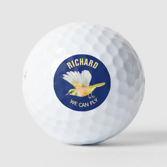 Pelotas De Golf Nombre del mensaje del Personalizado de diversión  (Anverso)