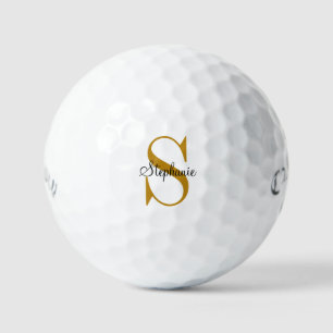 Pelotas De Golf Nombre del Monograma de Oro personalizado Ball de 