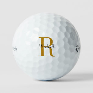 Pelotas De Golf Nombre del Monograma de Oro Personalizado Ball de