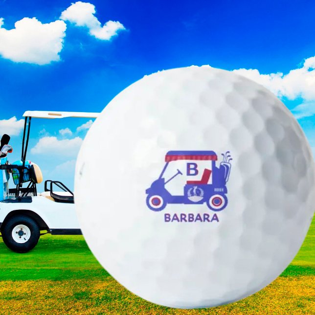Pelotas De Golf Nombre del monograma del Personalizado del carrito (Subido por el creador)