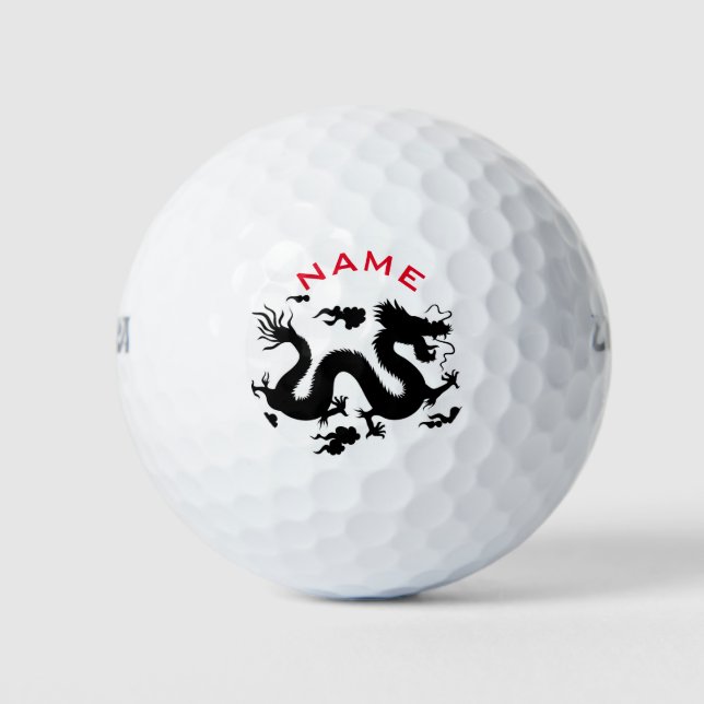 Pelotas De Golf NOMBRE DEL personalizable CHINO DRAGON GOLF BALL (Anverso)