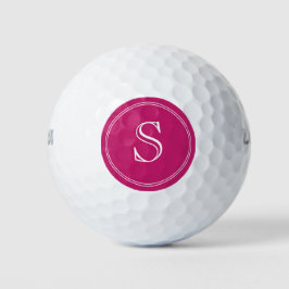 Pelotas De Golf Nombre e inicial personalizado moderno