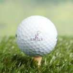 Pelotas De Golf Nombre exclusivo de estilo y tipo de monograma púr<br><div class="desc">¡Todo se trata de ti en este único diseño monogramado de pelota de golf! Presenta una elegante representación de su nombre y monograma con serios clásicos y una tipografía de escritura más ornamentada en una armonía equilibrada y simétrica. Los tres elementos se mezclan con una sofisticada armonía y crean su...</div>