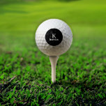 Pelotas De Golf Nombre inicial del monograma negro personalizado<br><div class="desc">Monograma de hombre y nombre crear su propia plantilla de bola de golf en blanco y negro simple. Puede cambiar los colores de fondo y texto seleccionando la opción personalizar. Puede ser un regalo especial para un novio, esposo, hijo, padre, novio, mejor hombre para un cumpleaños, boda, Navidades o graduación....</div>
