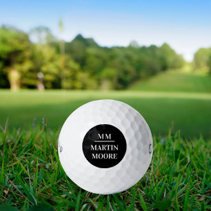 Pelotas De Golf Nombre minimalista de las iniciales en monograma b