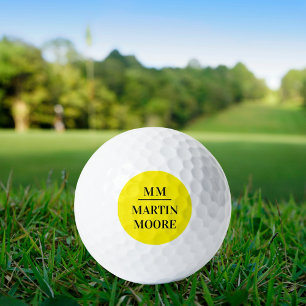 Pelotas De Golf Nombre minimalista de las iniciales en monograma n