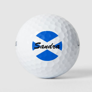 Pelotas De Golf Nombre personalizado arco de bandera escocesa
