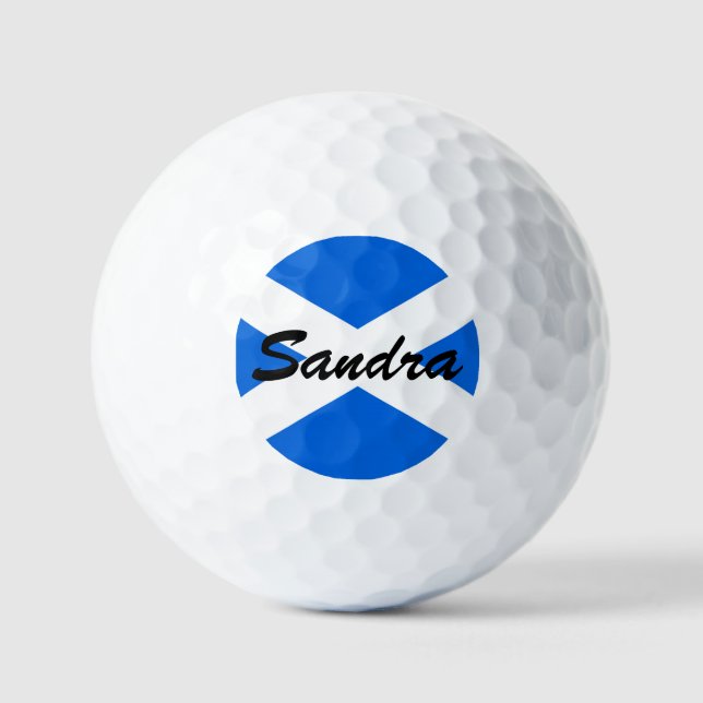 Pelotas De Golf Nombre personalizado Bandera escocesa va gbcnt (Anverso)