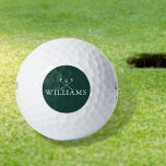 Pelotas De Golf Nombre personalizado Clubes de golf Emerald Green<br><div class="desc">Personalice el nombre en la tipografía clásica para crear un regalo de golf único y mantenerlo para cualquier golfista. Diseñado por Thisisnotme©</div>