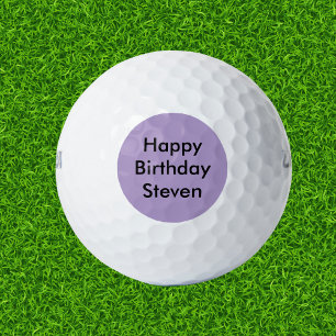 Pelotas De Golf Nombre personalizado de cumpleaños feliz