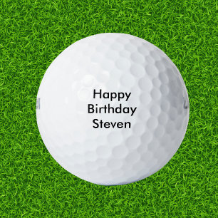 Pelotas De Golf Nombre personalizado de cumpleaños feliz