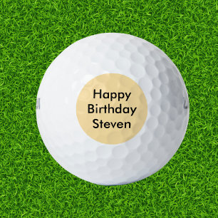 Pelotas De Golf Nombre personalizado de cumpleaños feliz