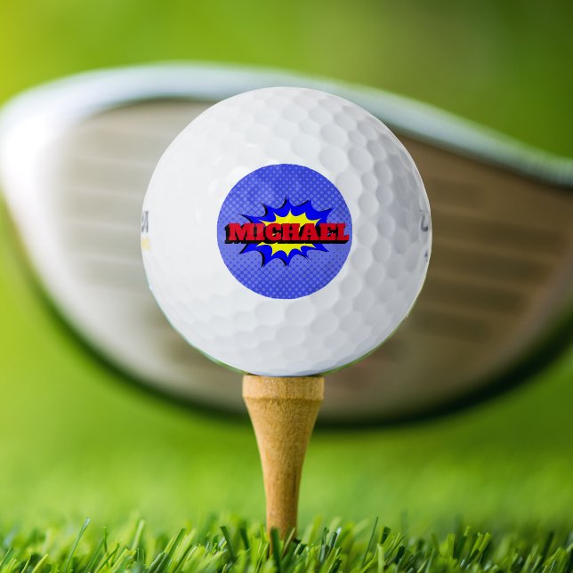 Pelotas De Golf Nombre personalizado de libro de historietas para  (Subido por el creador)