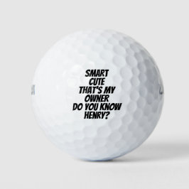 Pelotas De Golf Nombre personalizado de mensaje divertido