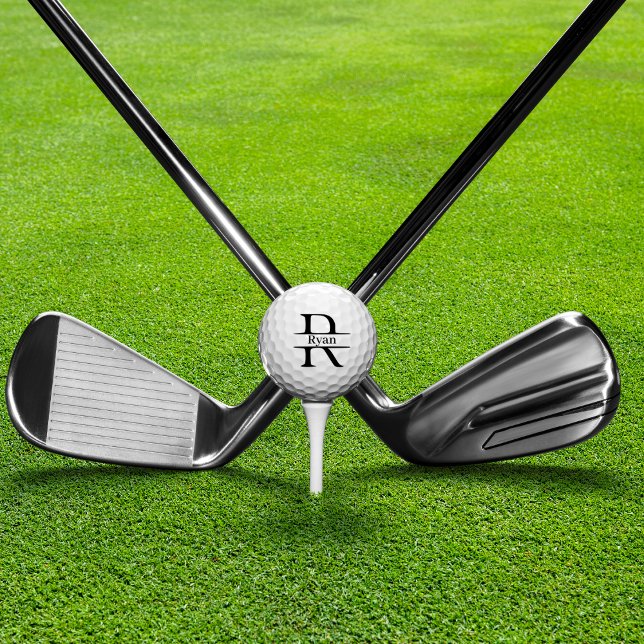 Pelotas De Golf Nombre personalizado de monograma R (Subido por el creador)