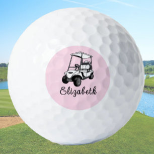 Pelotas De Golf Nombre personalizado del carrito de golf negro, bl