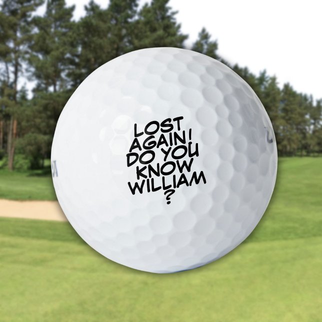 Pelotas De Golf Nombre personalizado del mensaje personalizado (Personalized Message Custom Name Golf Balls)