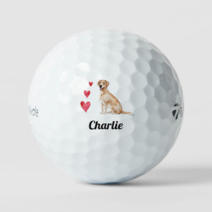 Pelotas De Golf Nombre personalizado del perro recuperador de labr