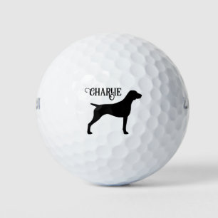 Pelotas De Golf Nombre personalizado del puntero Silhouette alemán