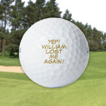 Pelotas De Golf Nombre personalizado Diversión Oro mensaje perdido<br><div class="desc">¡No vuelvas a mezclar las bolas! Personalice el nombre para crear unas bolas de golf únicas diseñadas para poner un latido,  un zap,  un zap en el juego de cualquiera. Diseñado por Thisisnotme©</div>