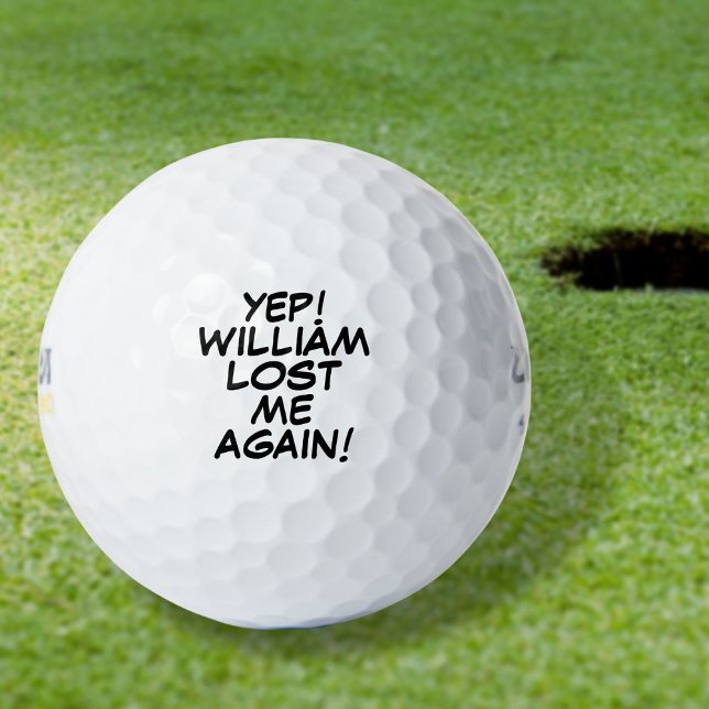 Pelotas De Golf Nombre personalizado Divertido mensaje perdido (Subido por el creador)