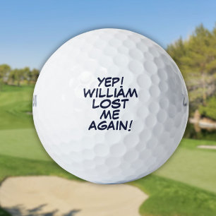 Pelotas De Golf Nombre Personalizado Divertido Mensaje Perdido Azu