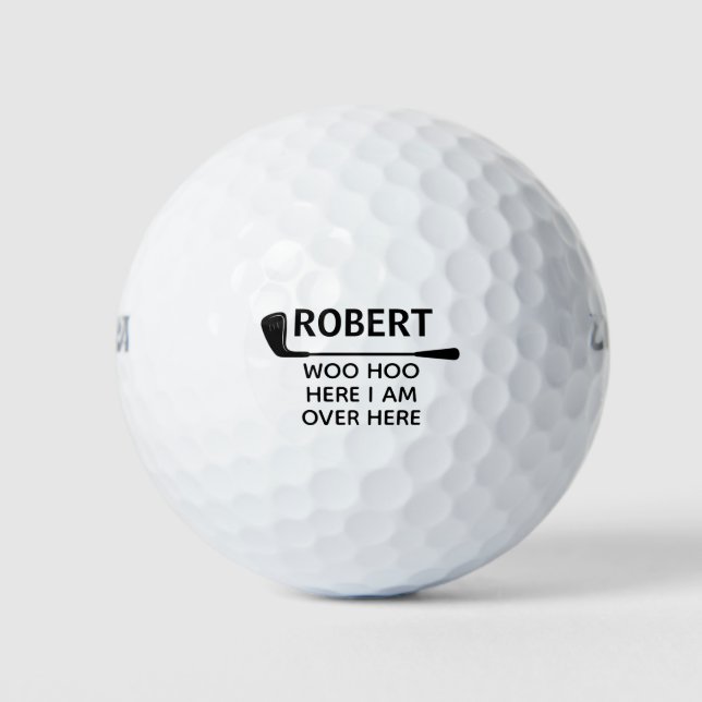 Pelotas De Golf Nombre personalizado Funny Golfer Lost (Anverso)