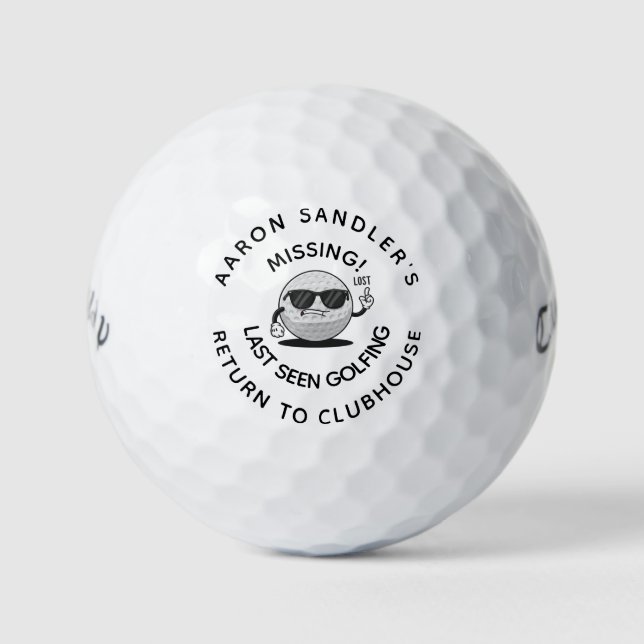 Pelotas De Golf Nombre Personalizado Gracioso Perdido Regalo Perso (Anverso)