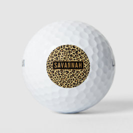 Pelotas De Golf Nombre personalizado Leopardo Patrón de impresión