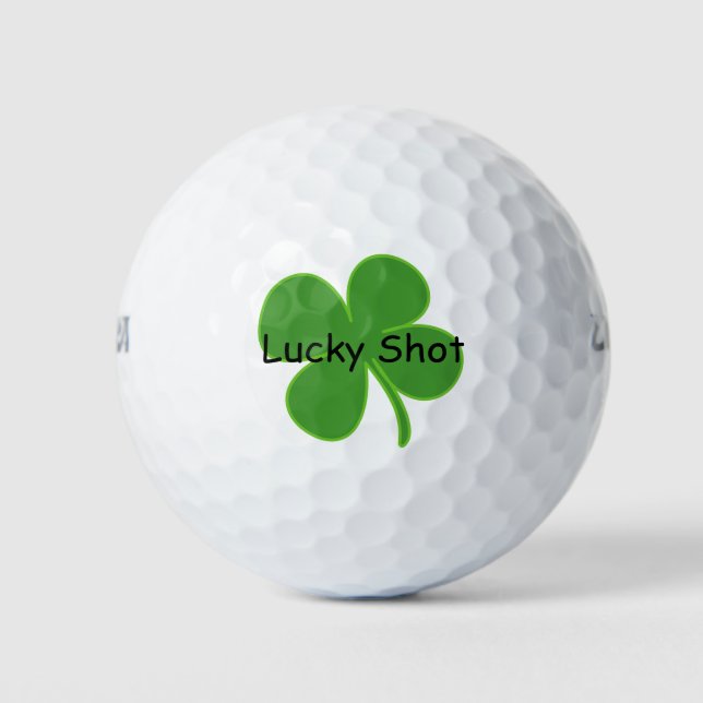 Pelotas De Golf Nombre personalizado Lucky Golf Balls (Anverso)