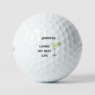 Pelotas De Golf Nombre Personalizado Margarita Viviendo Mi Mejor T