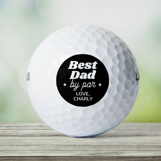 Pelotas De Golf Nombre Personalizado Mejor Papá Por Guay De Par Re (Dad golfer alert! Your best dad by par deserves this cool Father's Day gift!)