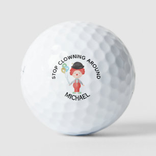 Pelotas De Golf Nombre personalizado Mensaje de payaso divertido