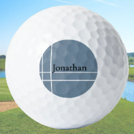 Pelotas De Golf Nombre personalizado minimalista polvoriento moder