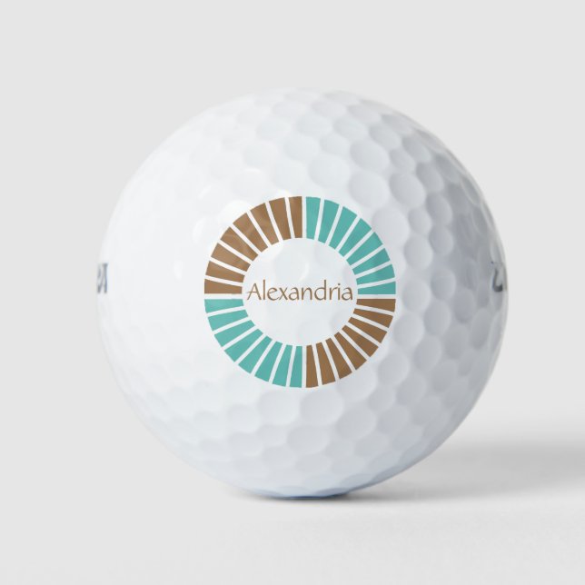 Pelotas De Golf Nombre personalizado moderno (Anverso)