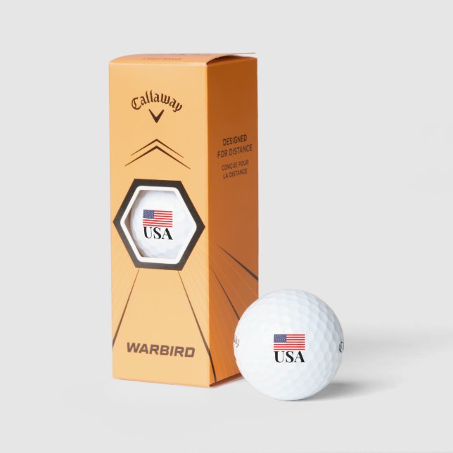 Pelotas De Golf Nombre personalizado monograma bandera de Estados  (Embalaje)