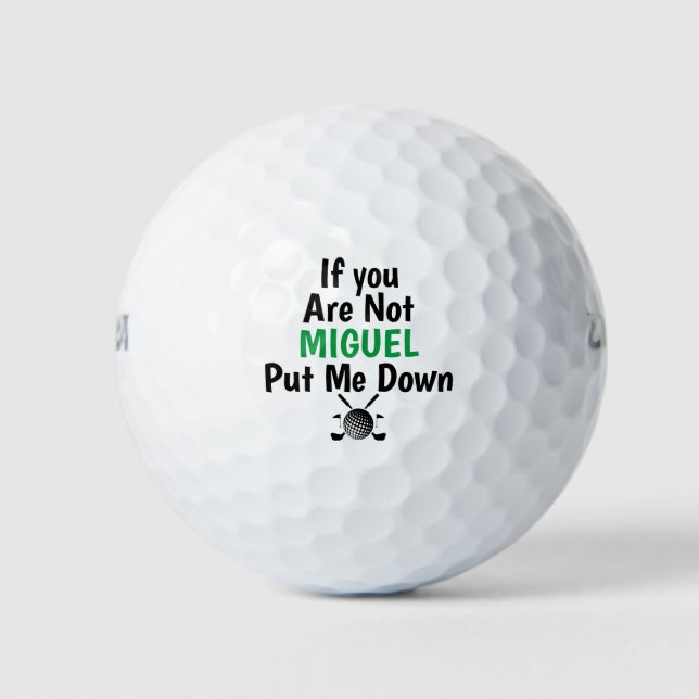 Pelotas De Golf Nombre personalizado perdido bola, divertido perdi (Anverso)