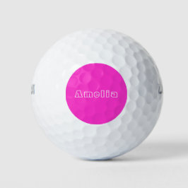 Pelotas De Golf Nombre personalizado Rosa rápido simple