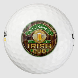 Pelotas De Golf Nombre personalizado: Rótulo de pub irlandés St. P
