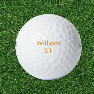 Pelotas De Golf Nombre personalizado y cumpleaños de edad