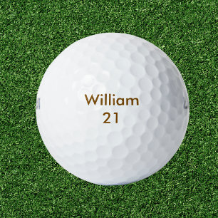 Pelotas De Golf Nombre personalizado y cumpleaños de edad