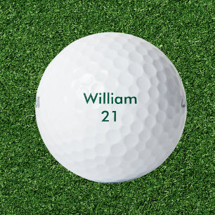 Pelotas De Golf Nombre personalizado y cumpleaños de edad