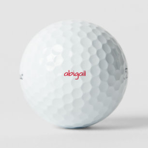 Pelotas De Golf Nombre rojo simple personalizado Titular Pro VI