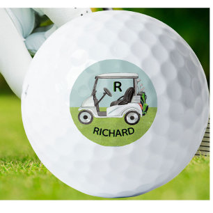 Pelotas De Golf Nombre único de los clubes de carrito monogramo Pe