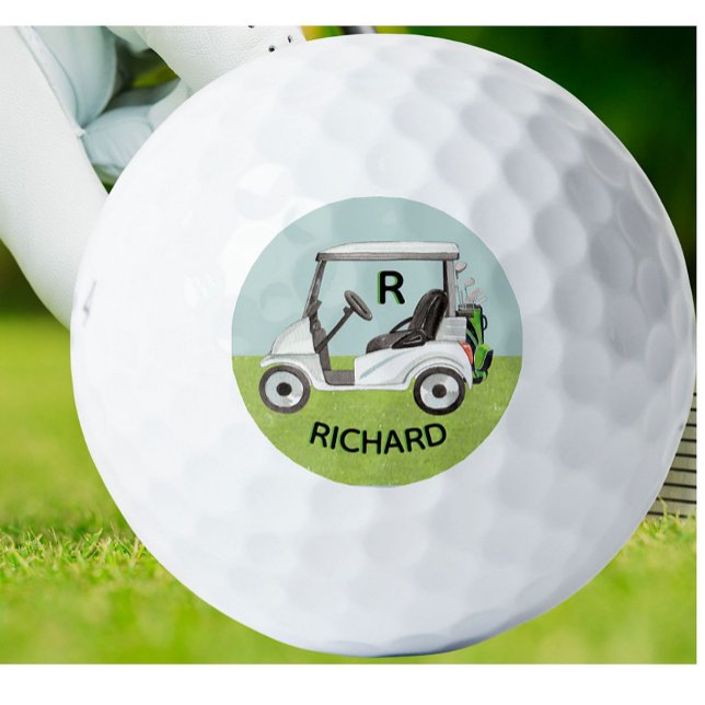 Pelotas De Golf Nombre único de los clubes de carrito monogramo Pe (Subido por el creador)